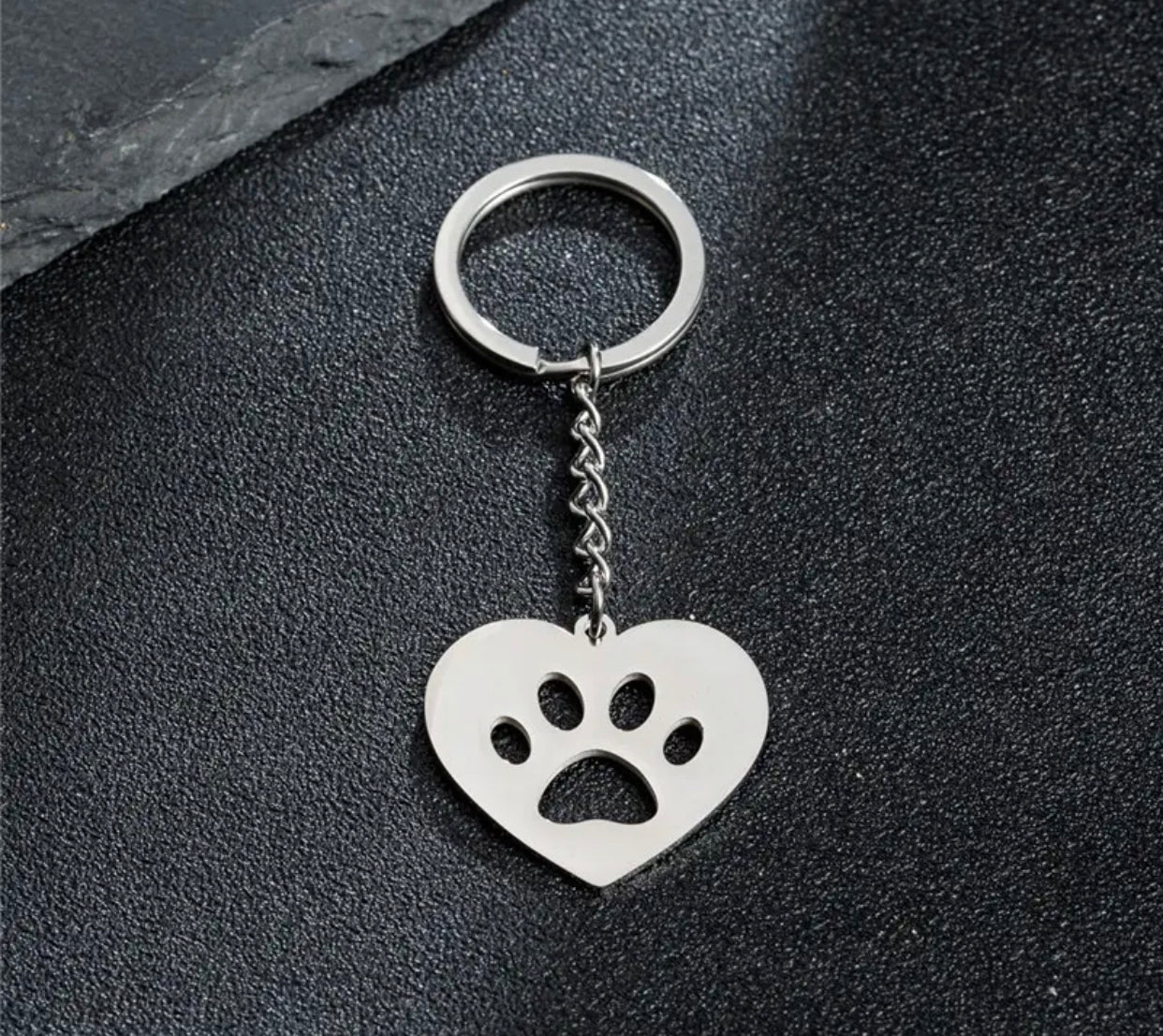 Keychain - Heart Paw Inside