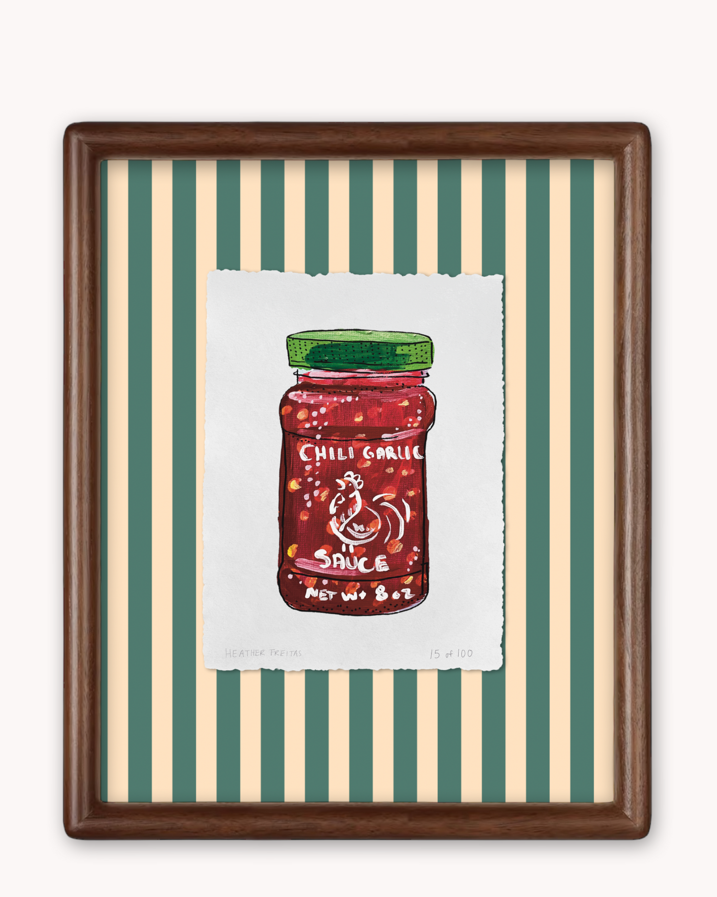 Chili Garlic Sauce Limited Edition Framed Print