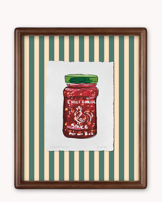 Chili Garlic Sauce Limited Edition Framed Print