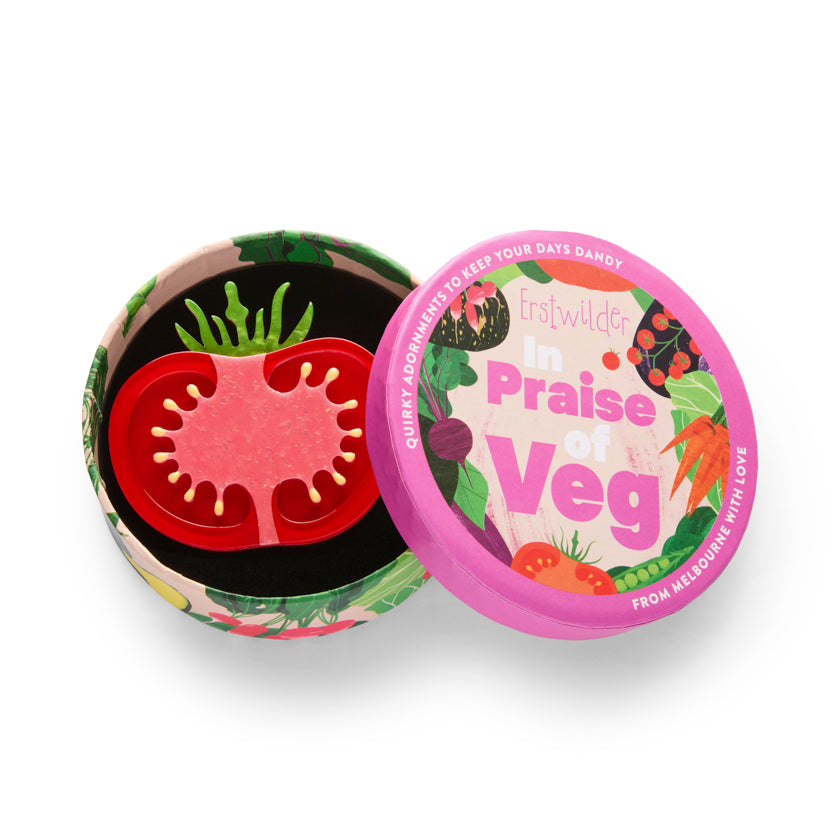 Tomato Time Brooch by Erstwilder