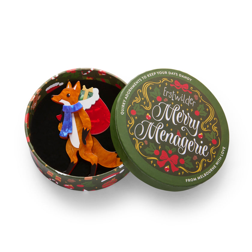 Freddy the Fox Brooch by Erstwilder