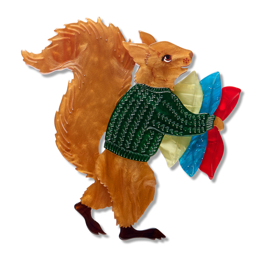 Red Squirrel Brooch by Erstwilder