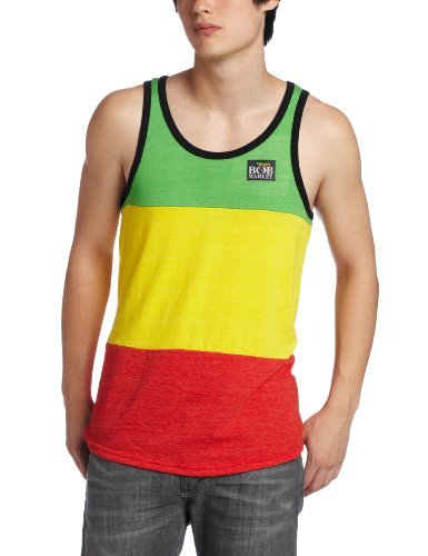 Bob Marley Zion Rootswear Men'S Bob Marley Patch Tank Top, Multi, Large [T-Shirt]
