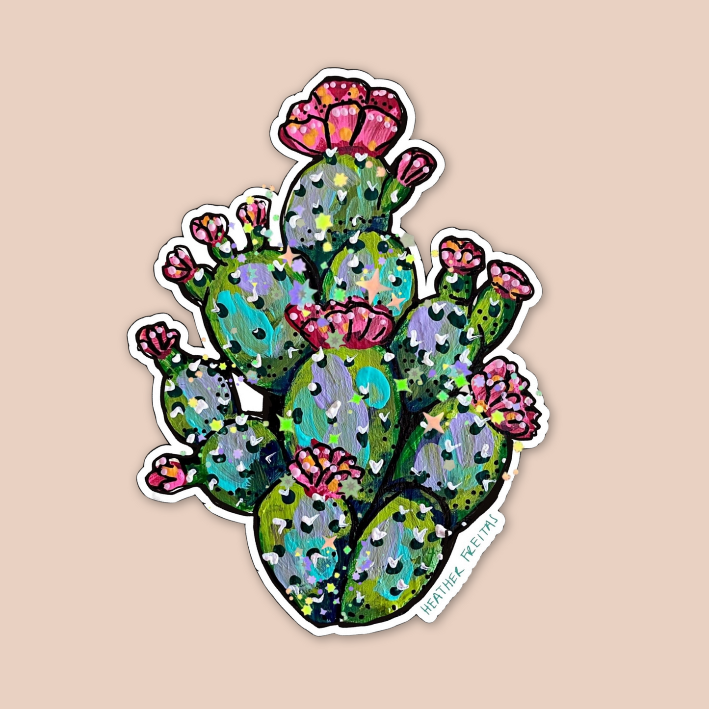 Prickly Pear Cactus Sticker