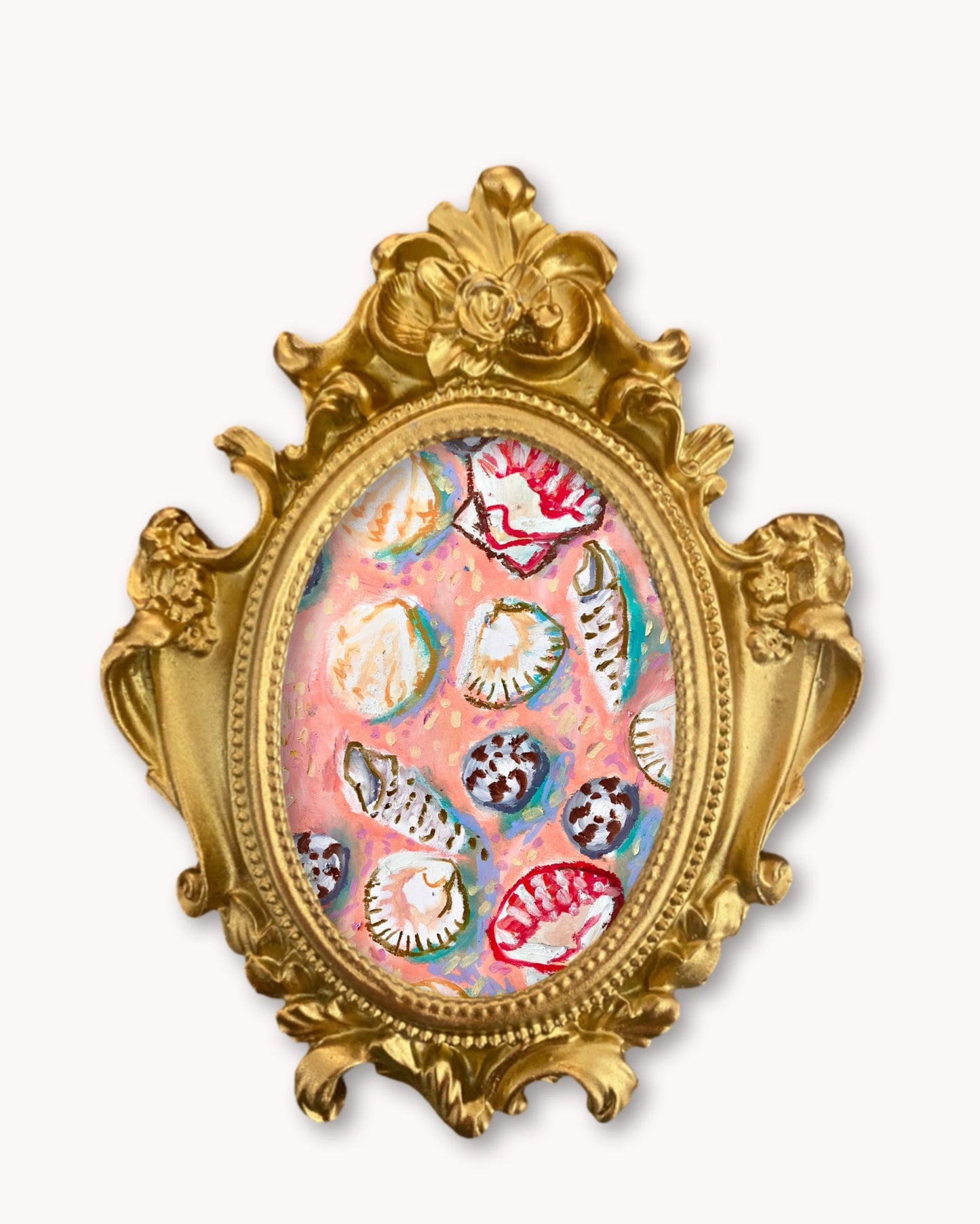 Pink Shells - Mini framed print