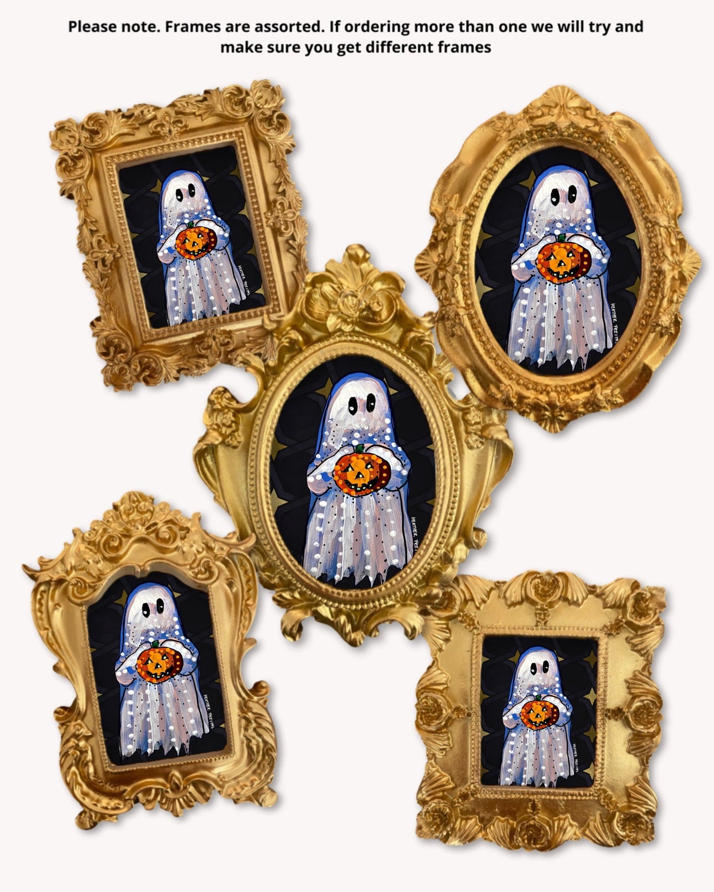 Pumpkin Ghost - Mini framed print
