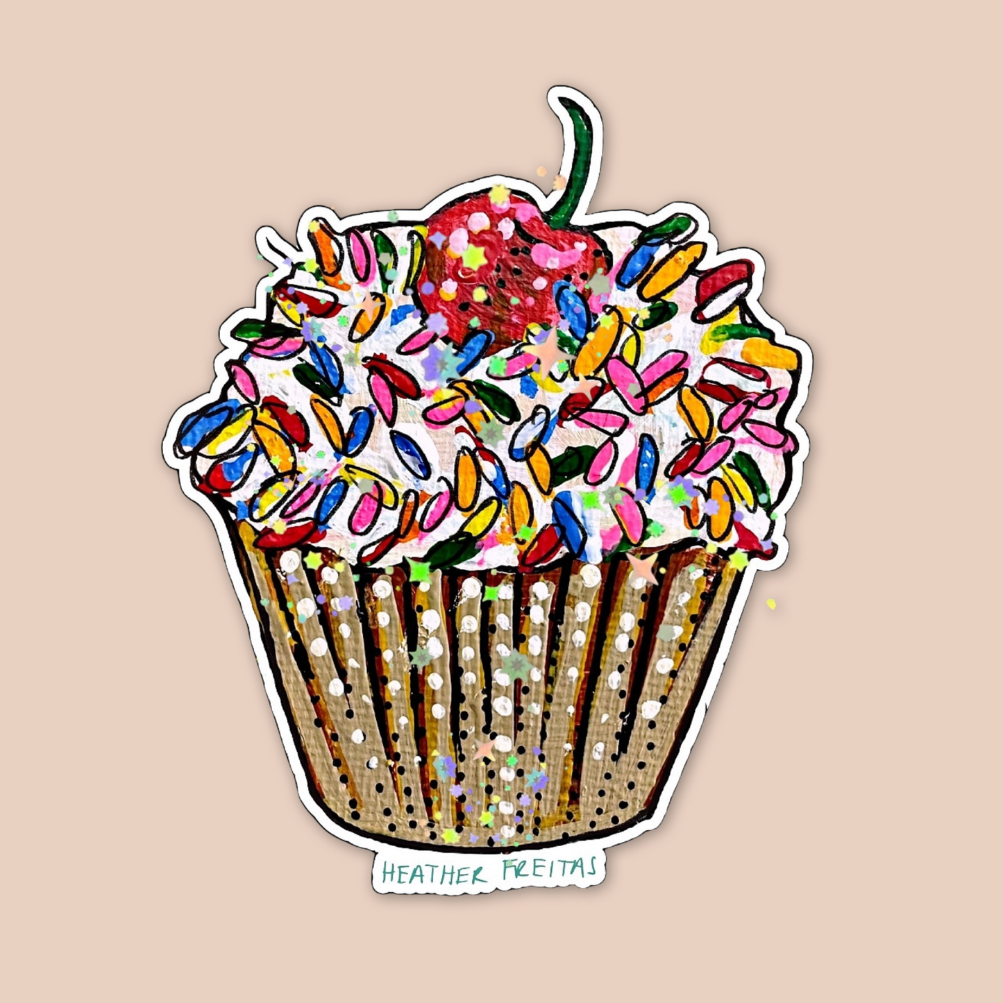 Cupcake Sticker