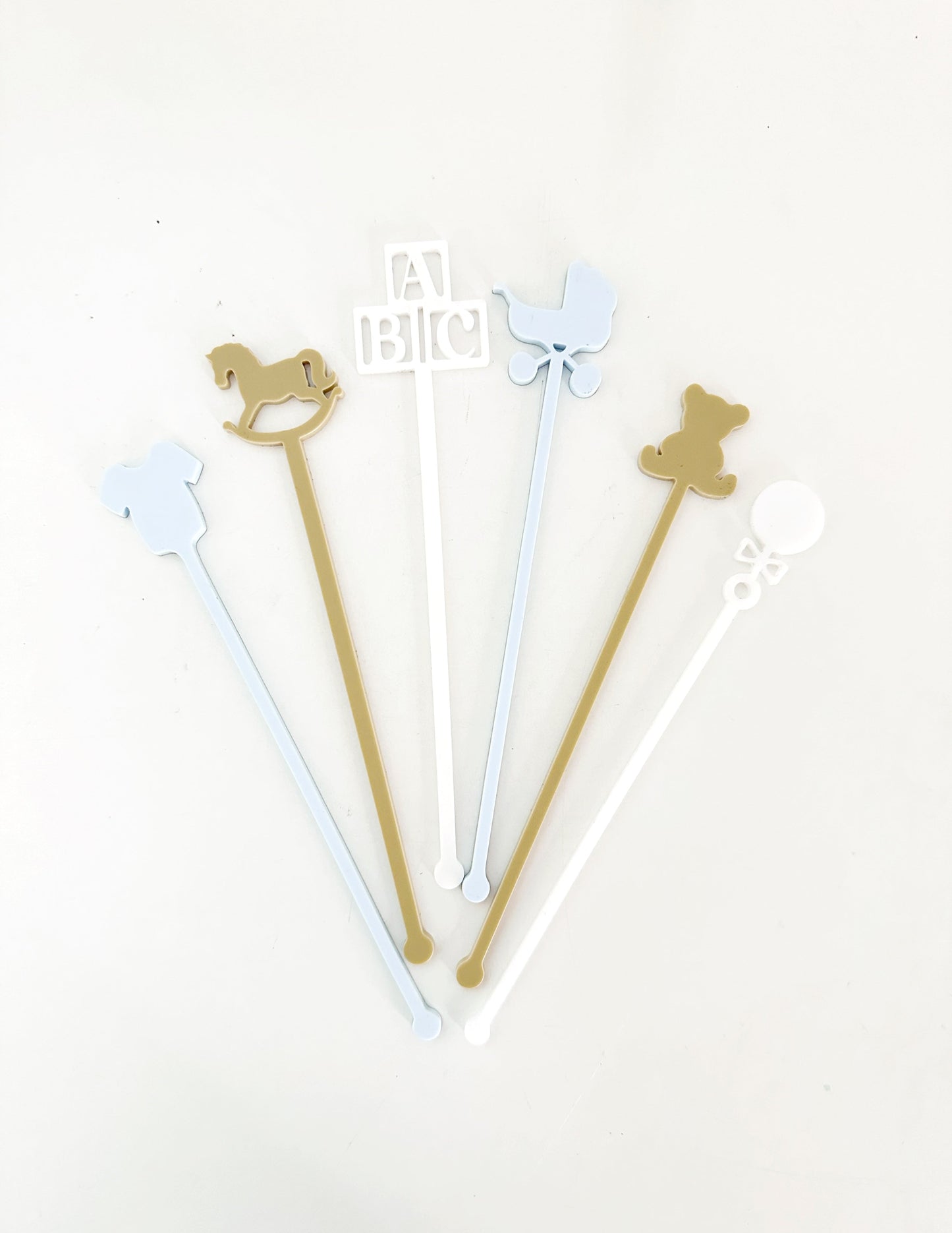 Baby Shower Stir Stick Set - Blue