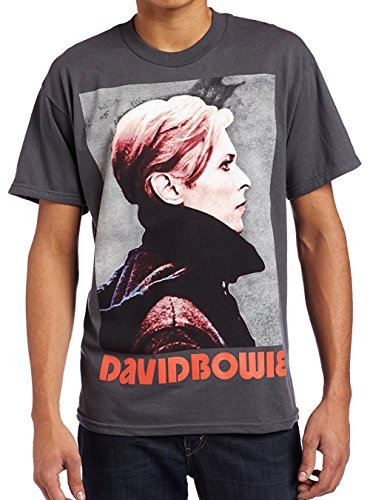 David Bowie Men'S David Bowie Low Portrait Men'S T-Shirt, Gray, Large [T-Shirt]