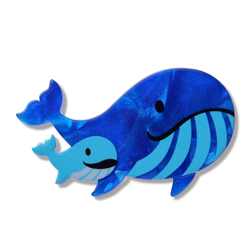 Whales Simplified Mini Brooch by Erstwilder