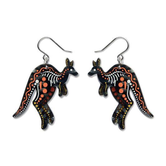 Matjumpa Ritjinguthinha (Kangaroo) Drop Earrings