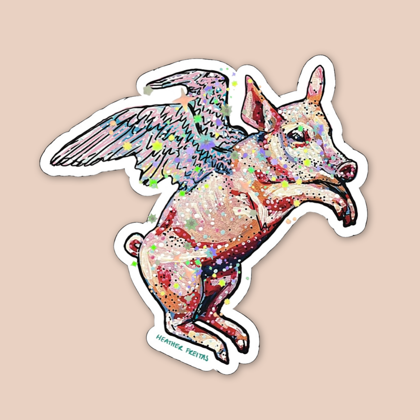 Flying Pig Sticker
