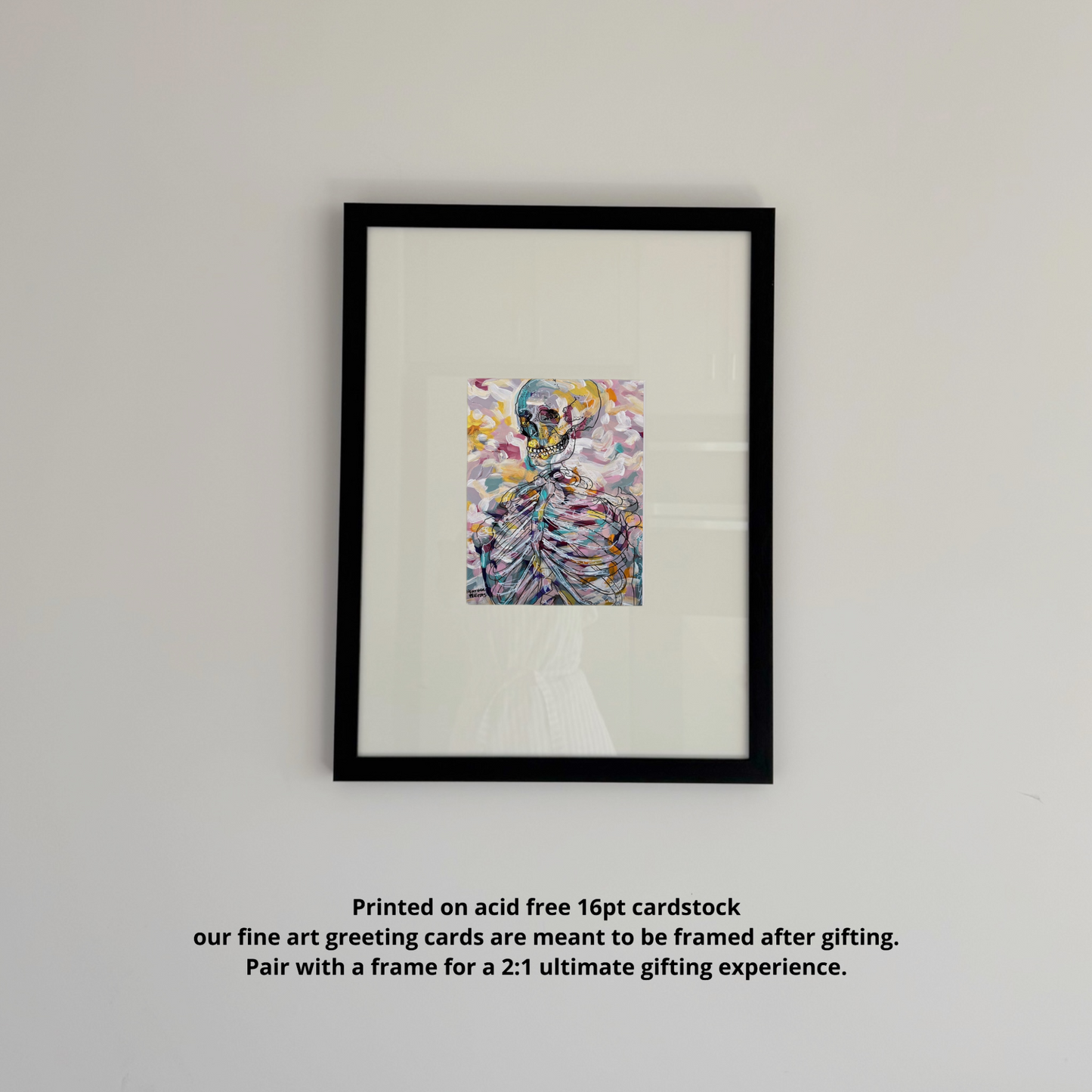 Pastel Skeleton - Greeting Card / Fine Art Print