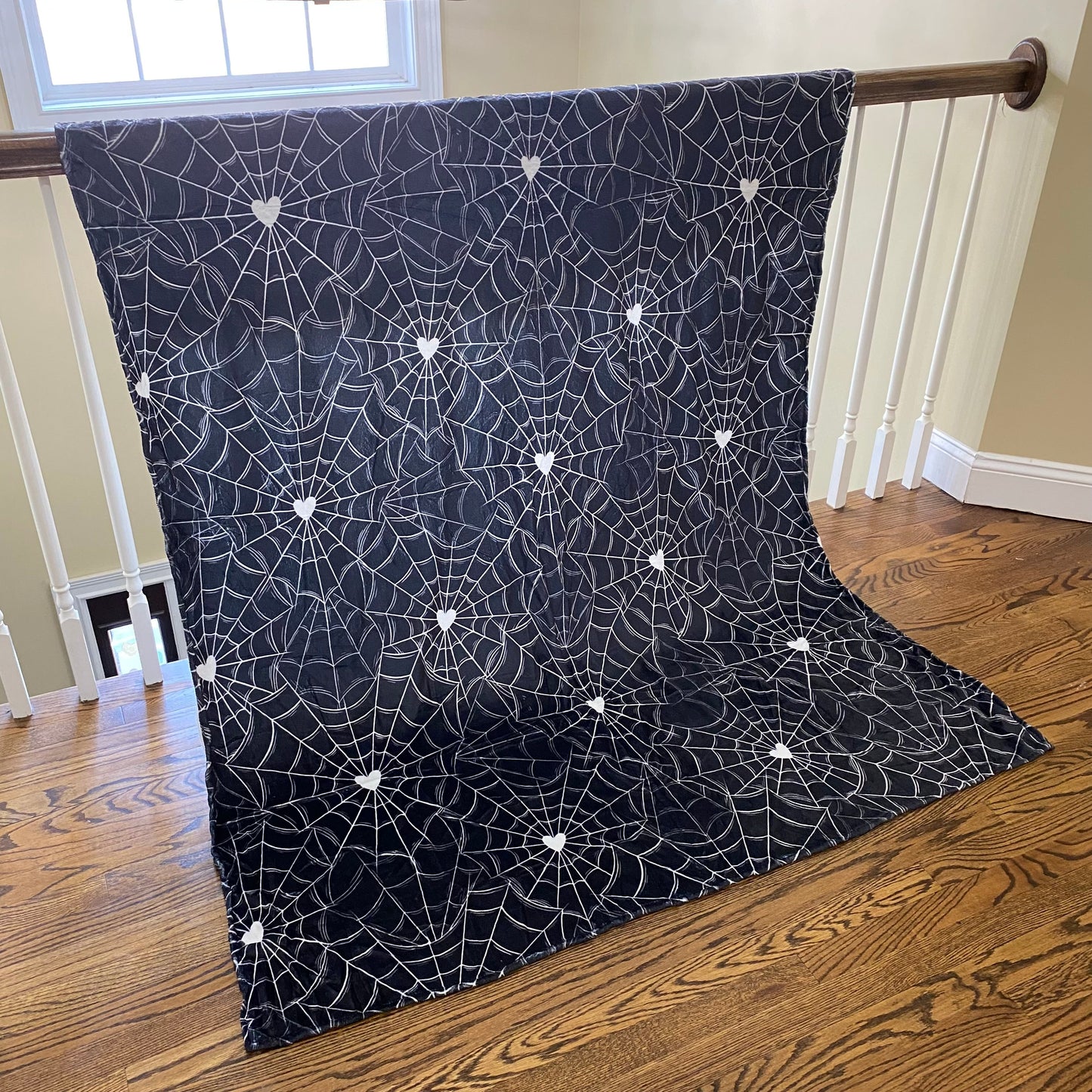 Blanket - Halloween - Spider Web Hearts