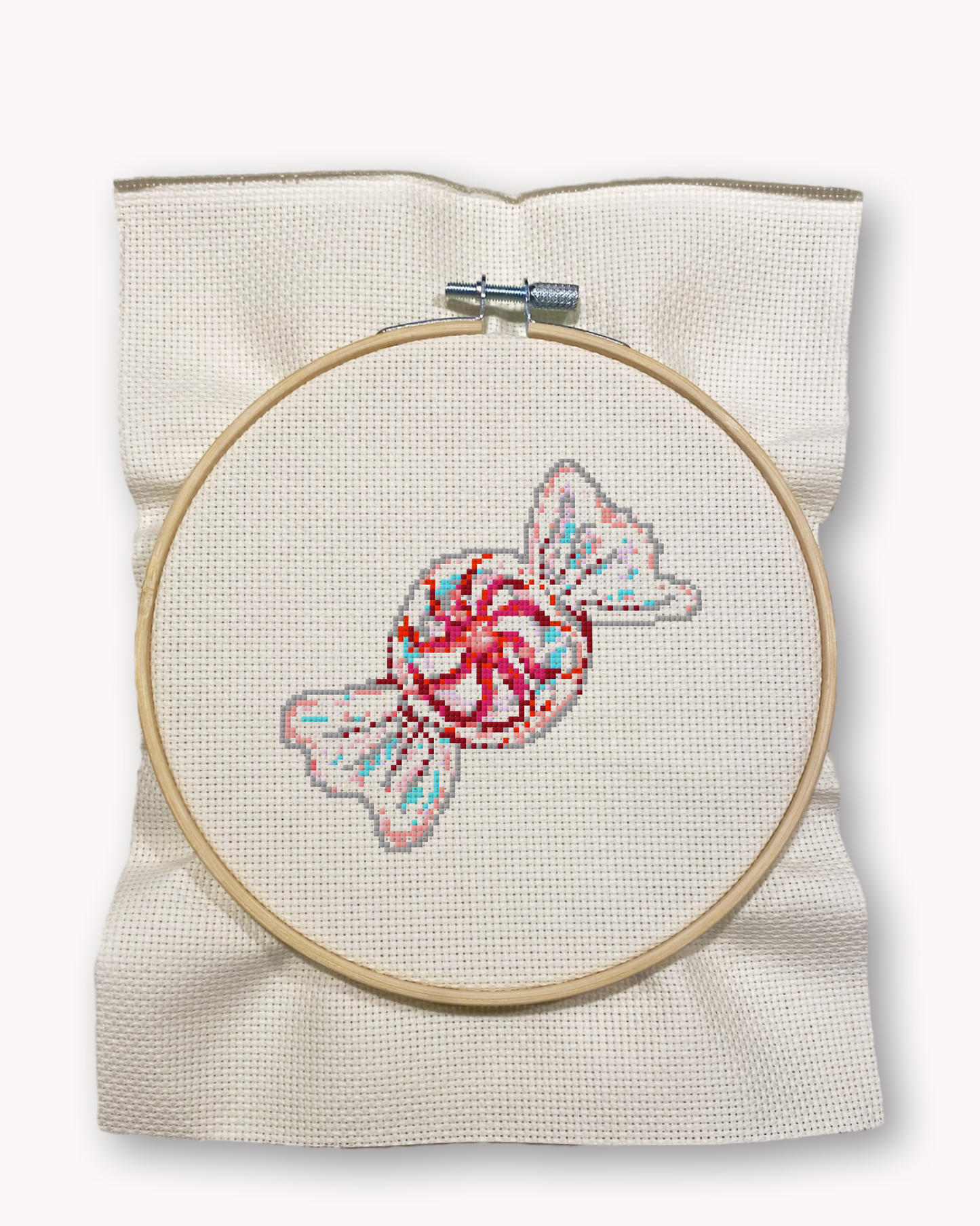 Peppermint Cross Stitch Kit ( LG 4 inch ( 5 inch )
