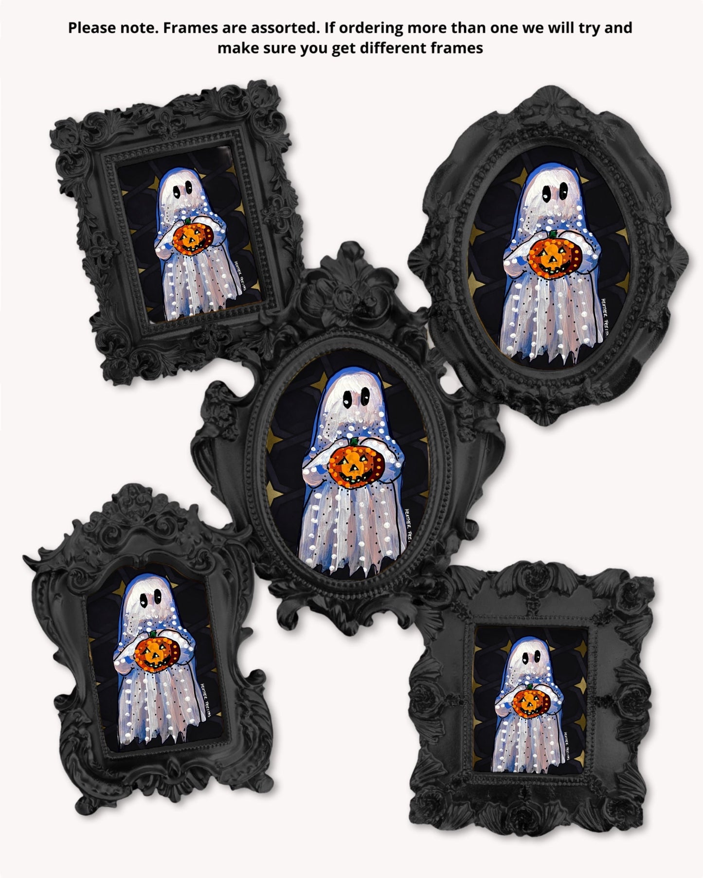 Pumpkin Ghost - Mini framed print