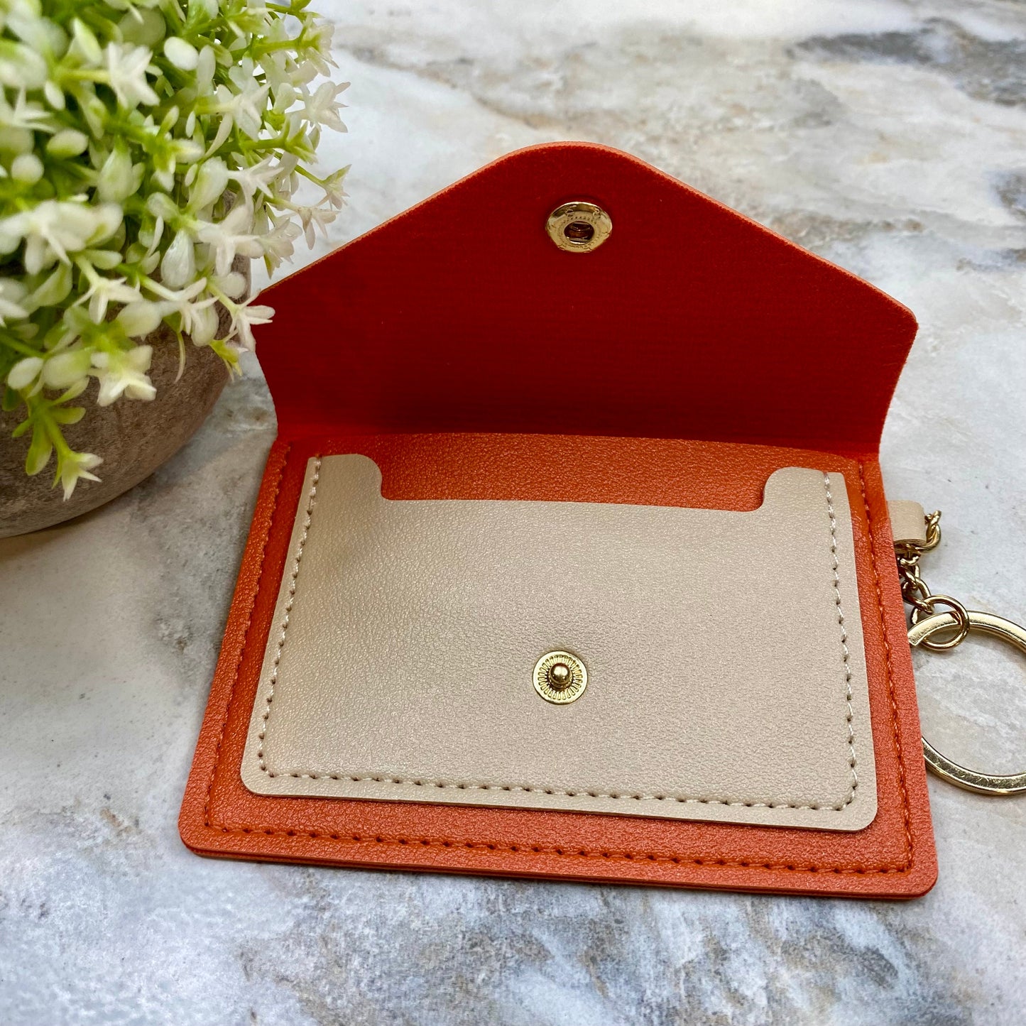 Keychain - Card Holder Wallet - Orange