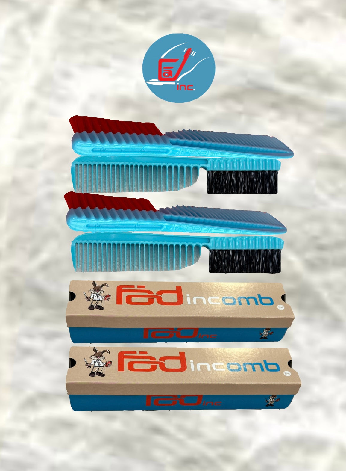Fādincomb Blue/ Black & Red