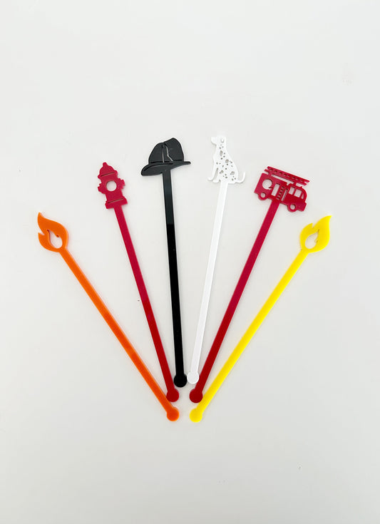 Firefighter Stir Stick Set