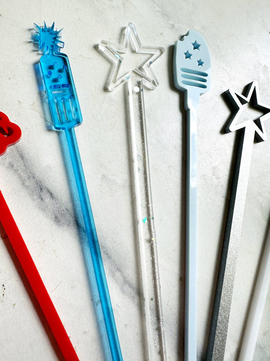 July 4th Stir Stick Set- Stars