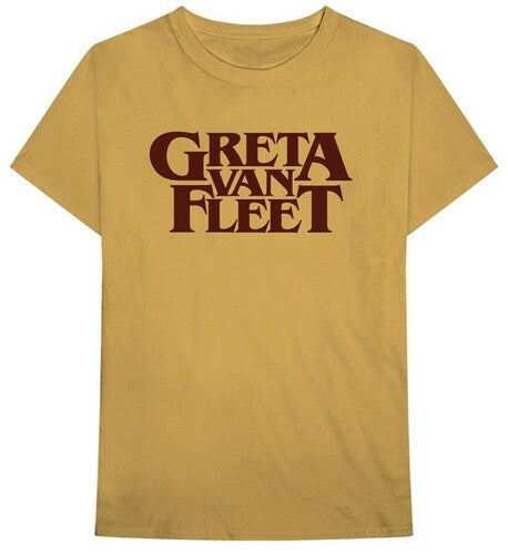 Greta Van Fleet Logo Old Gold Unisex Short Sleeve T-shirt Small [T-Shirt]
