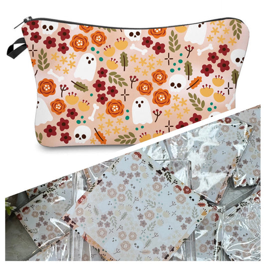 Pouch & Sticky Note Set - Floral Ghost