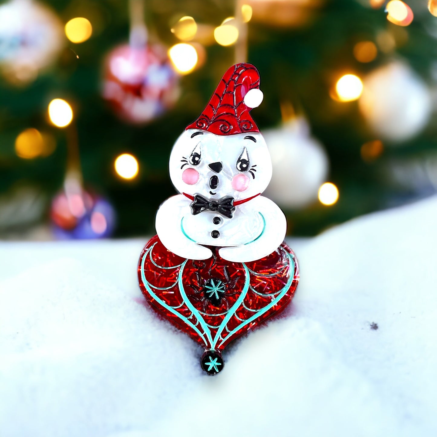Spooky Ghostie Spookmas Brooch by Lipstick & Chrome x Johanna Parker