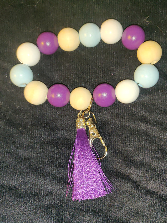Bracelet Keychain Purple Tassel
