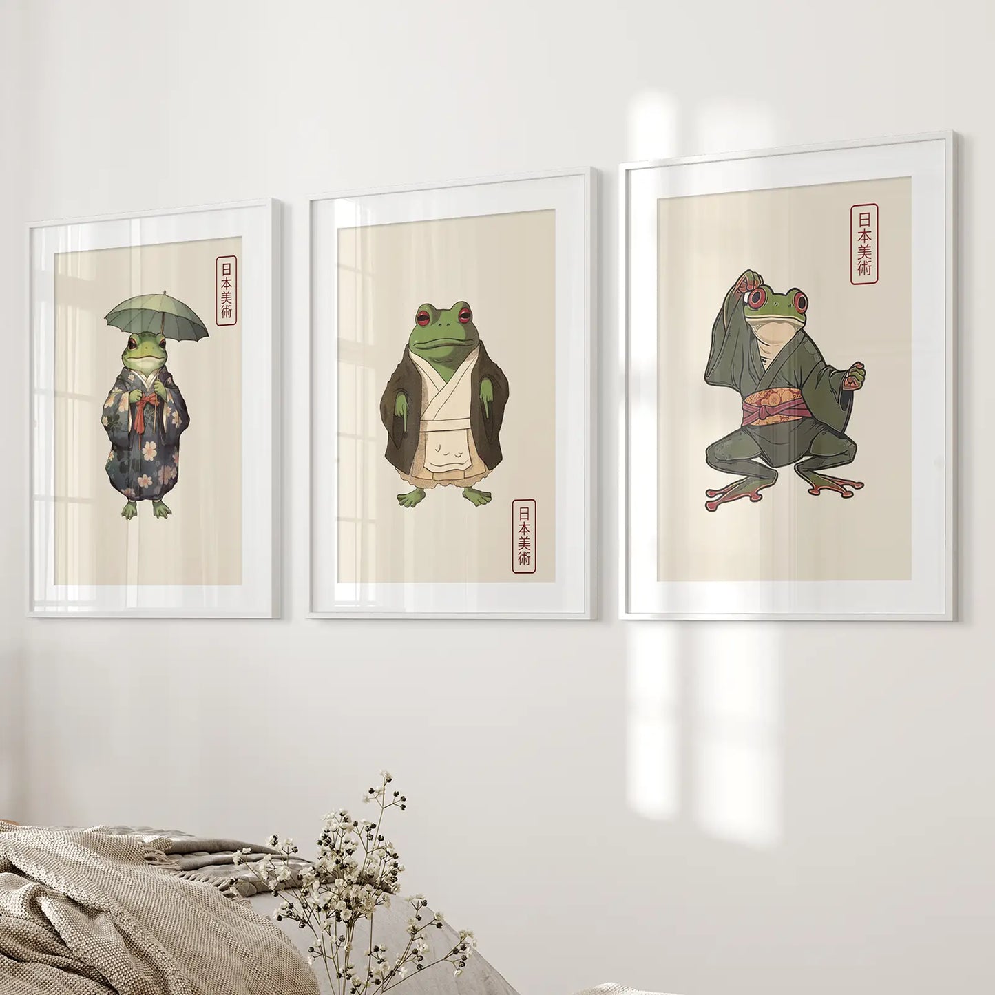 Matsumoto Hoji Frog Wall Art Prints Decor Set