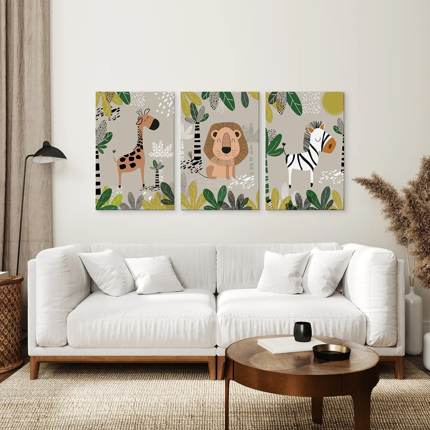 Set of 3 Safari Baby Animal Art Prints