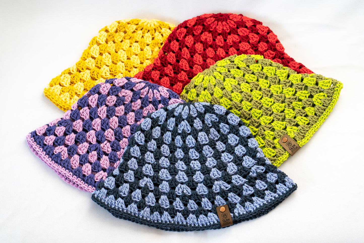 Crochet Bucket Hat - Blue