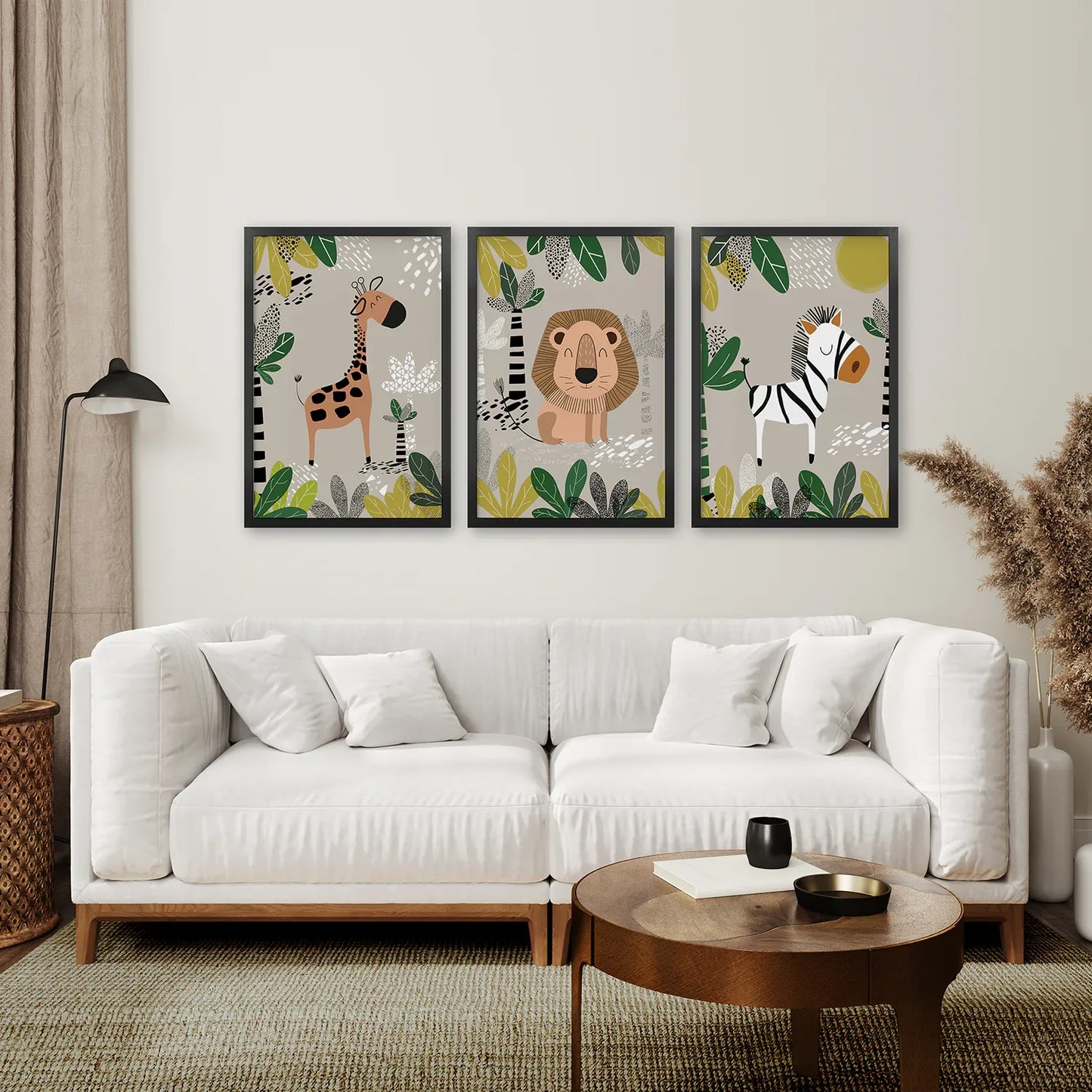 Set of 3 Safari Baby Animal Art Prints
