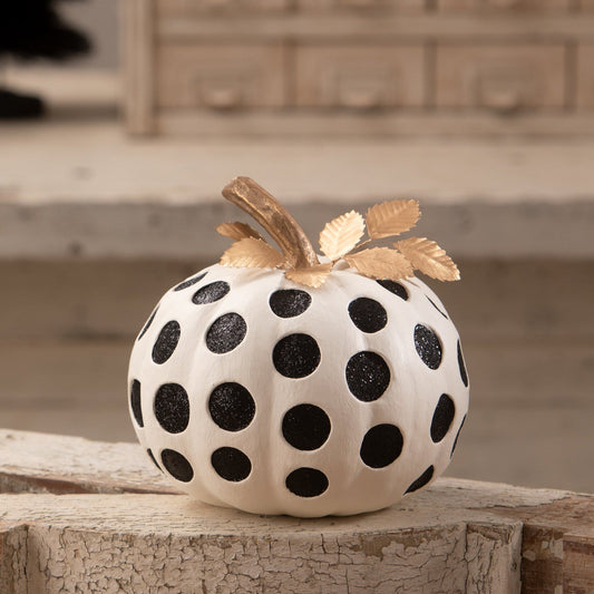 Medium Dottie Blanc Pumpkin | Halloween Decor | Bethany Lowe