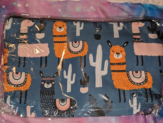 Pouch Blue Llama Cactus