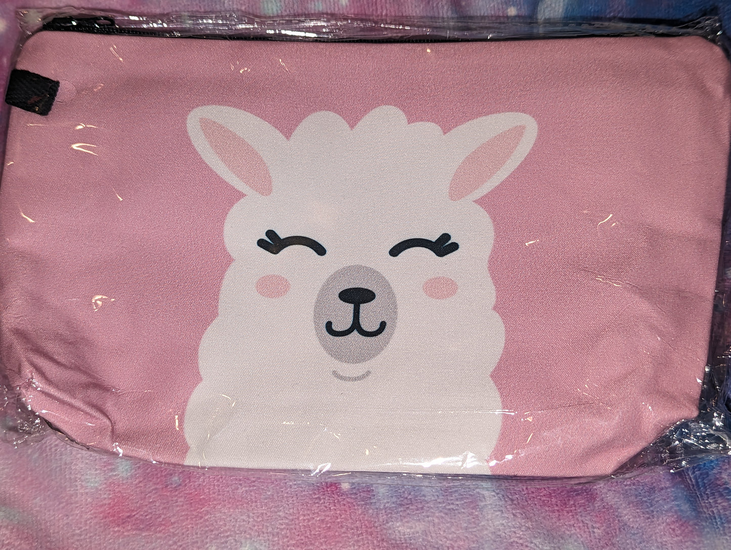 Pouch Llama Pink Background