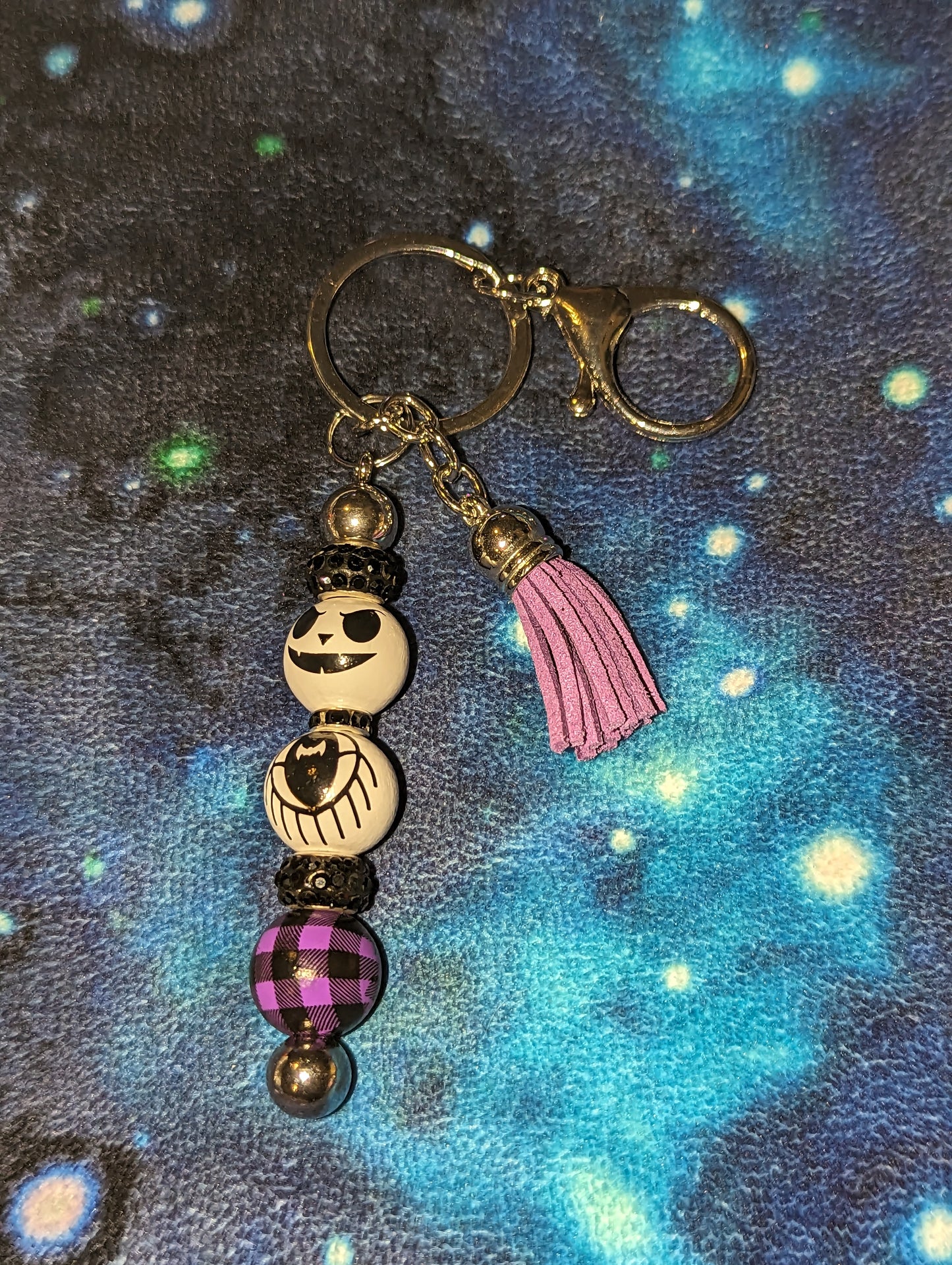 Keychain Nightmare Before Christmas Purple Plaid