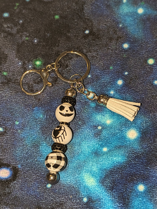 Keychain Nightmare Before Christmas Plaid White