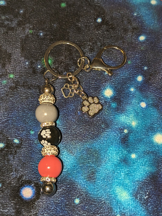 Keychain Puppy Paw Silver