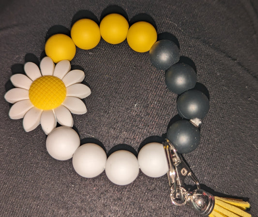 Bracelet Keychain Silicone Sunflower