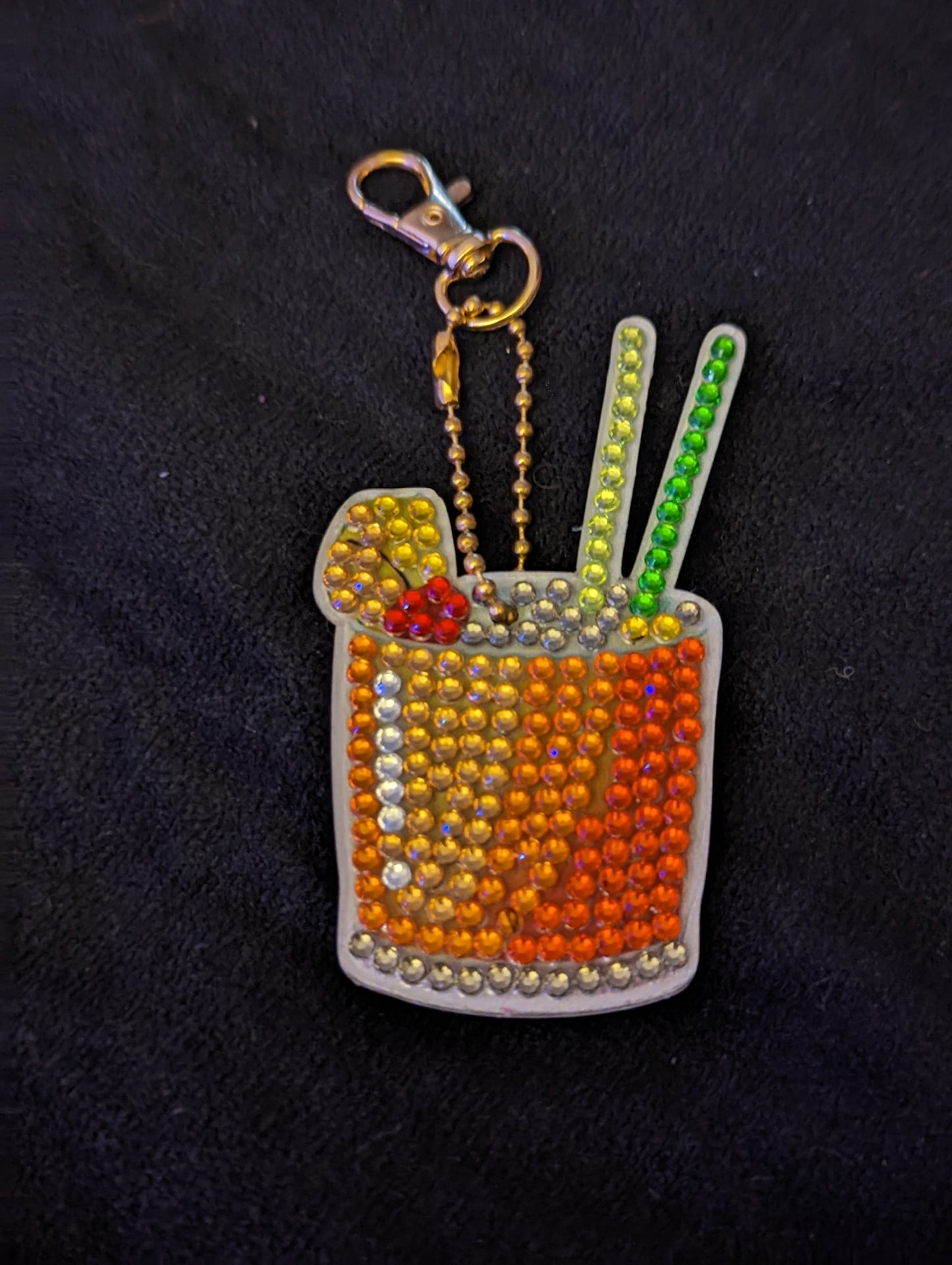Cocktail Diamond Keychain
