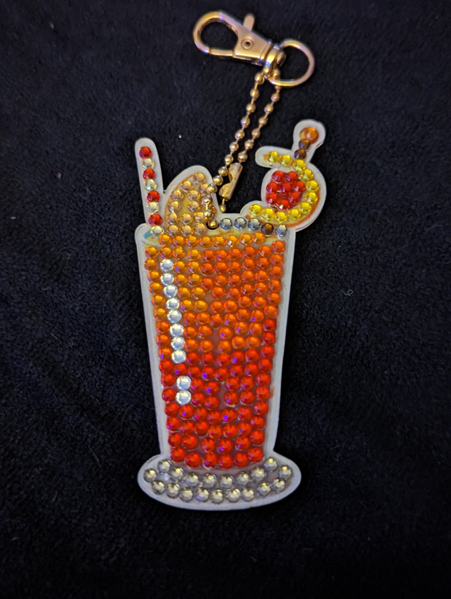 Cocktail Diamond Keychain