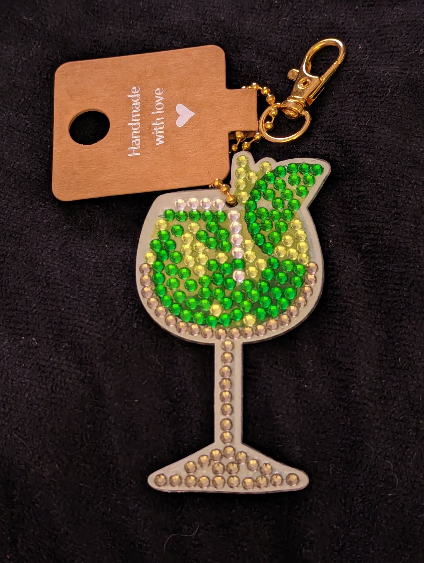 Cocktail Diamond Keychain