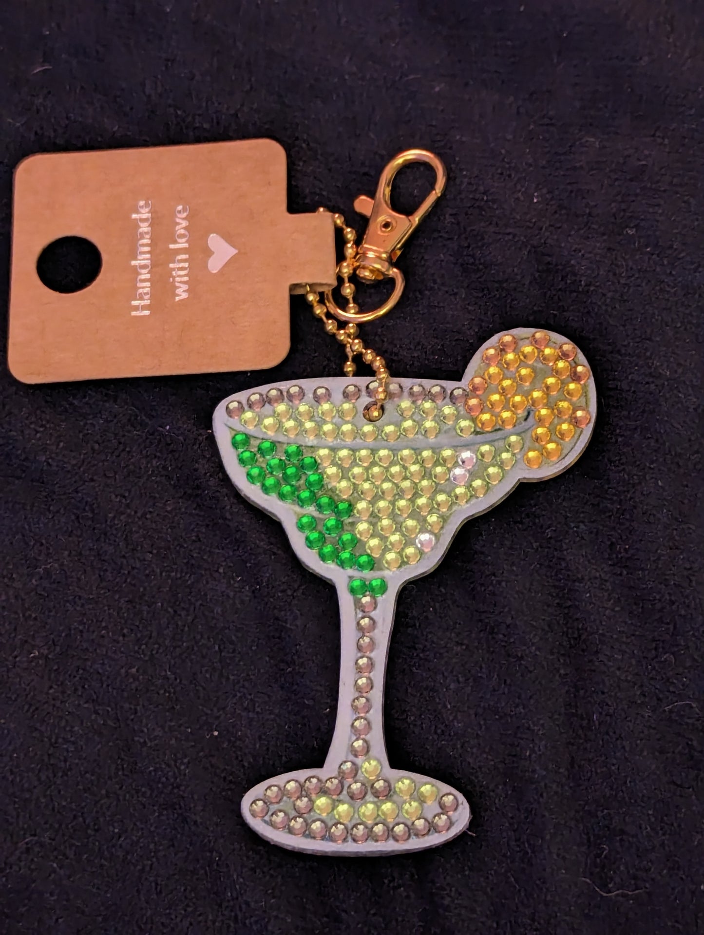 Cocktail Diamond Keychain