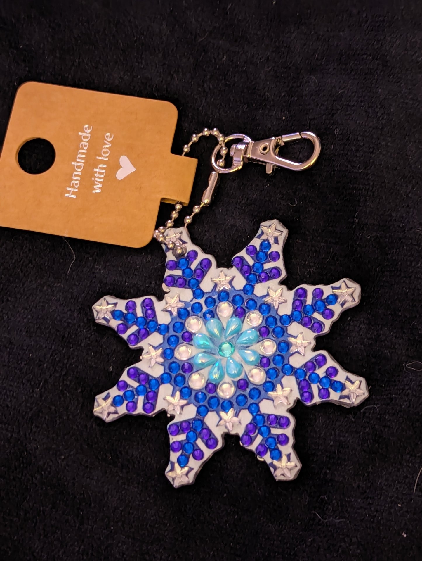 Snowflake Diamond Keychain