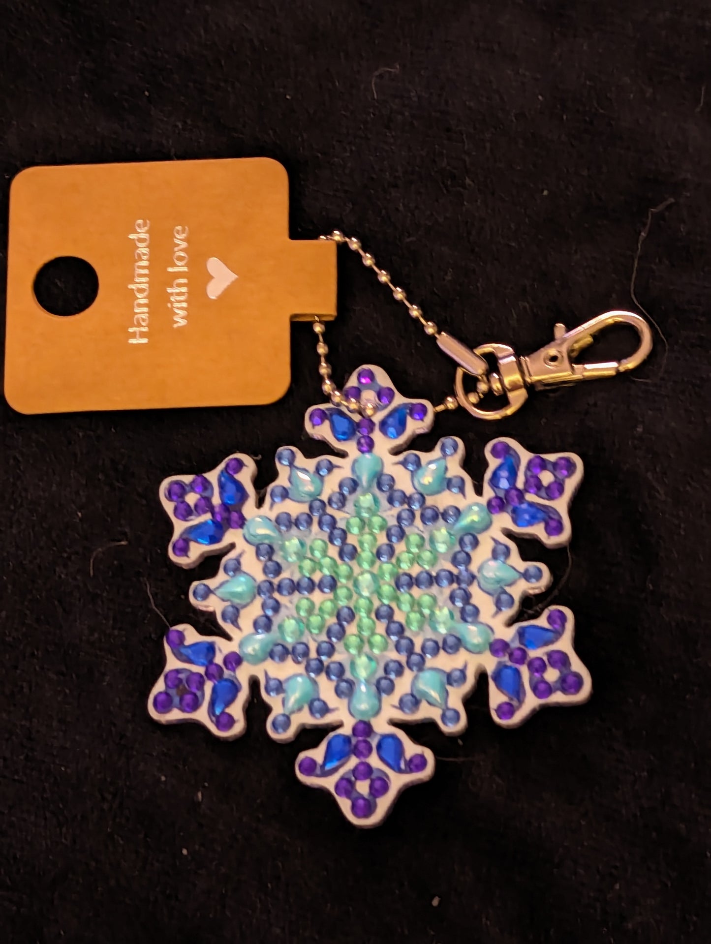 Snowflake Diamond Keychain