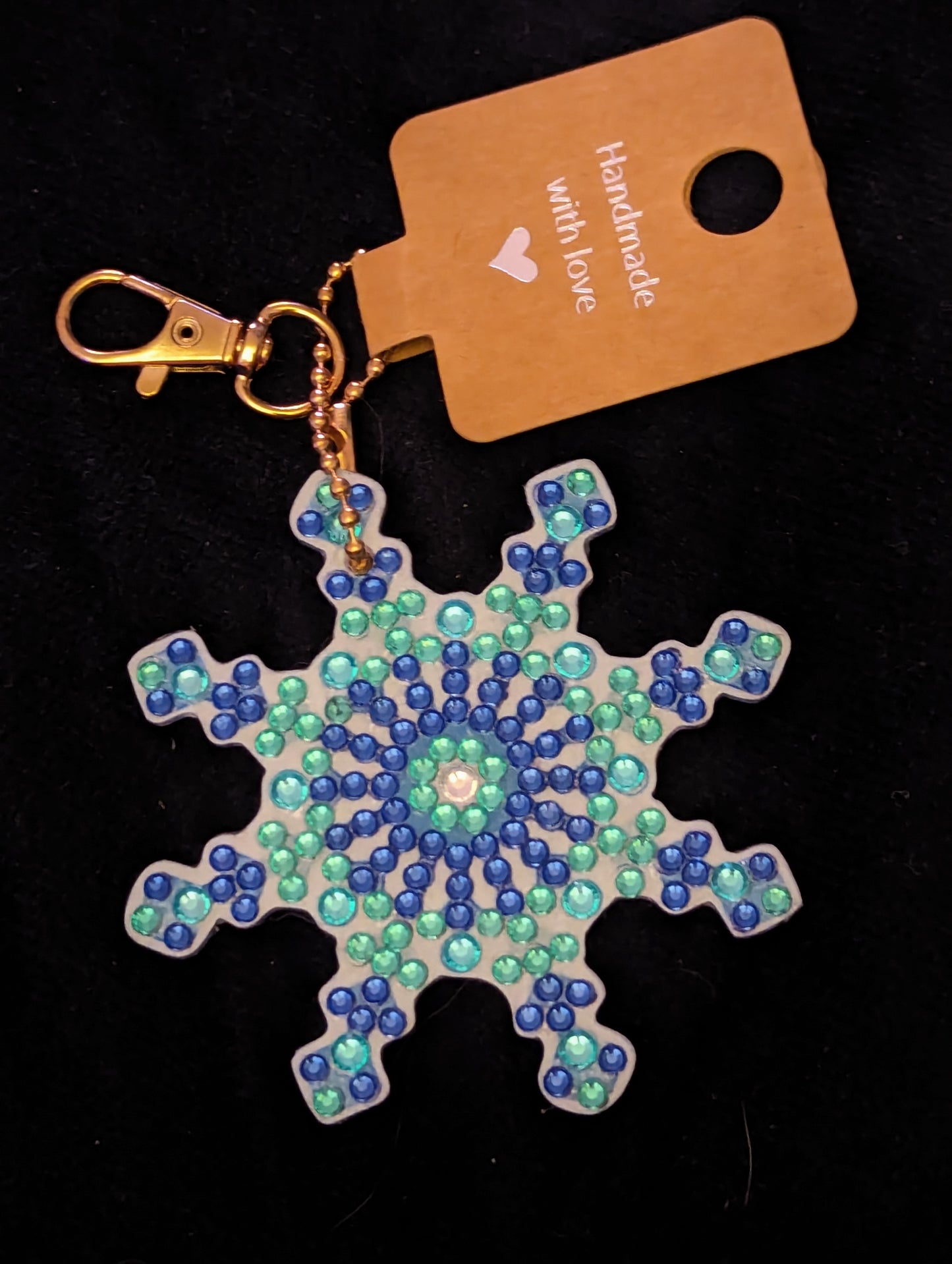 Snowflake Diamond Keychain