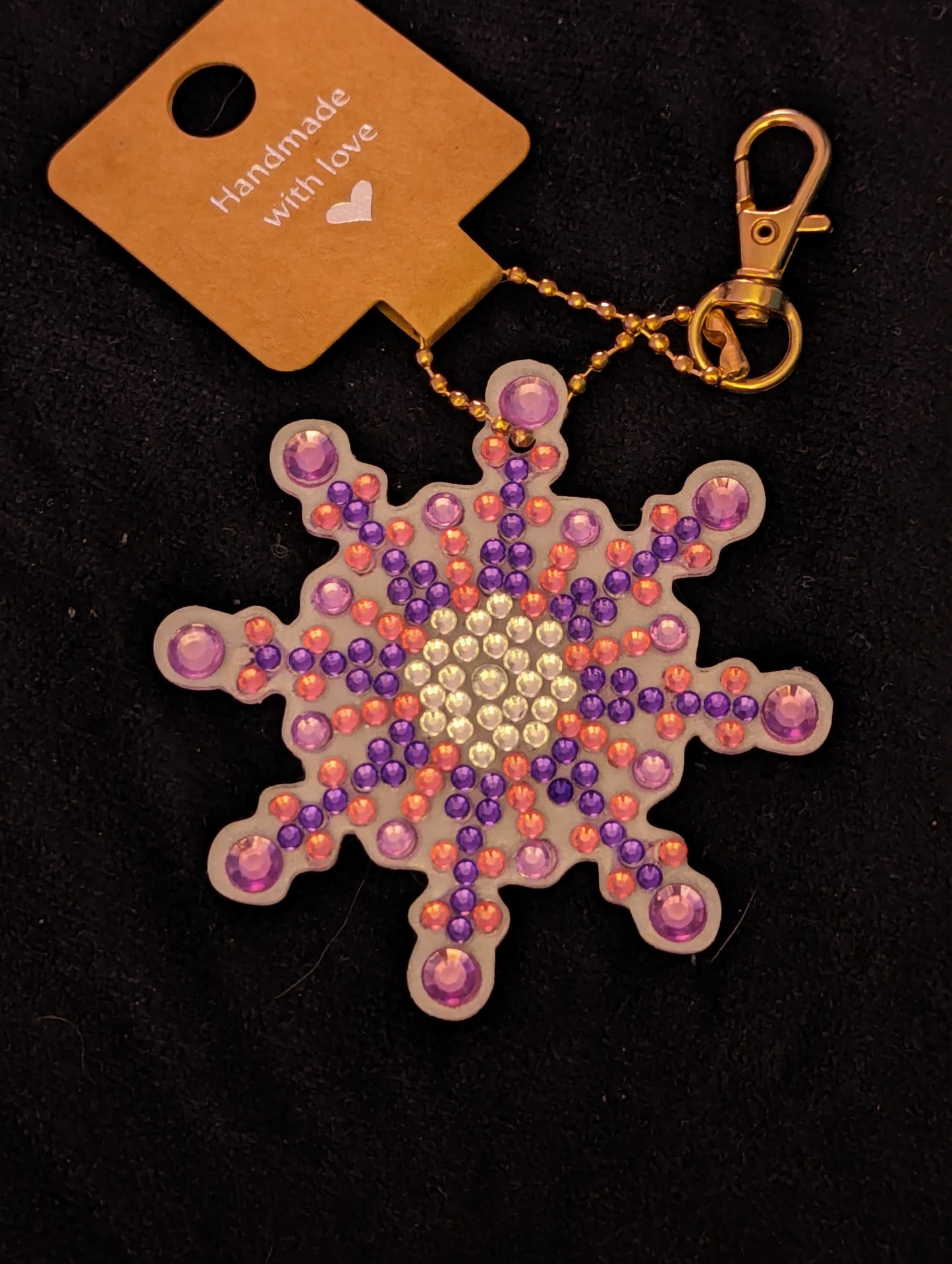 Snowflake Diamond Keychain