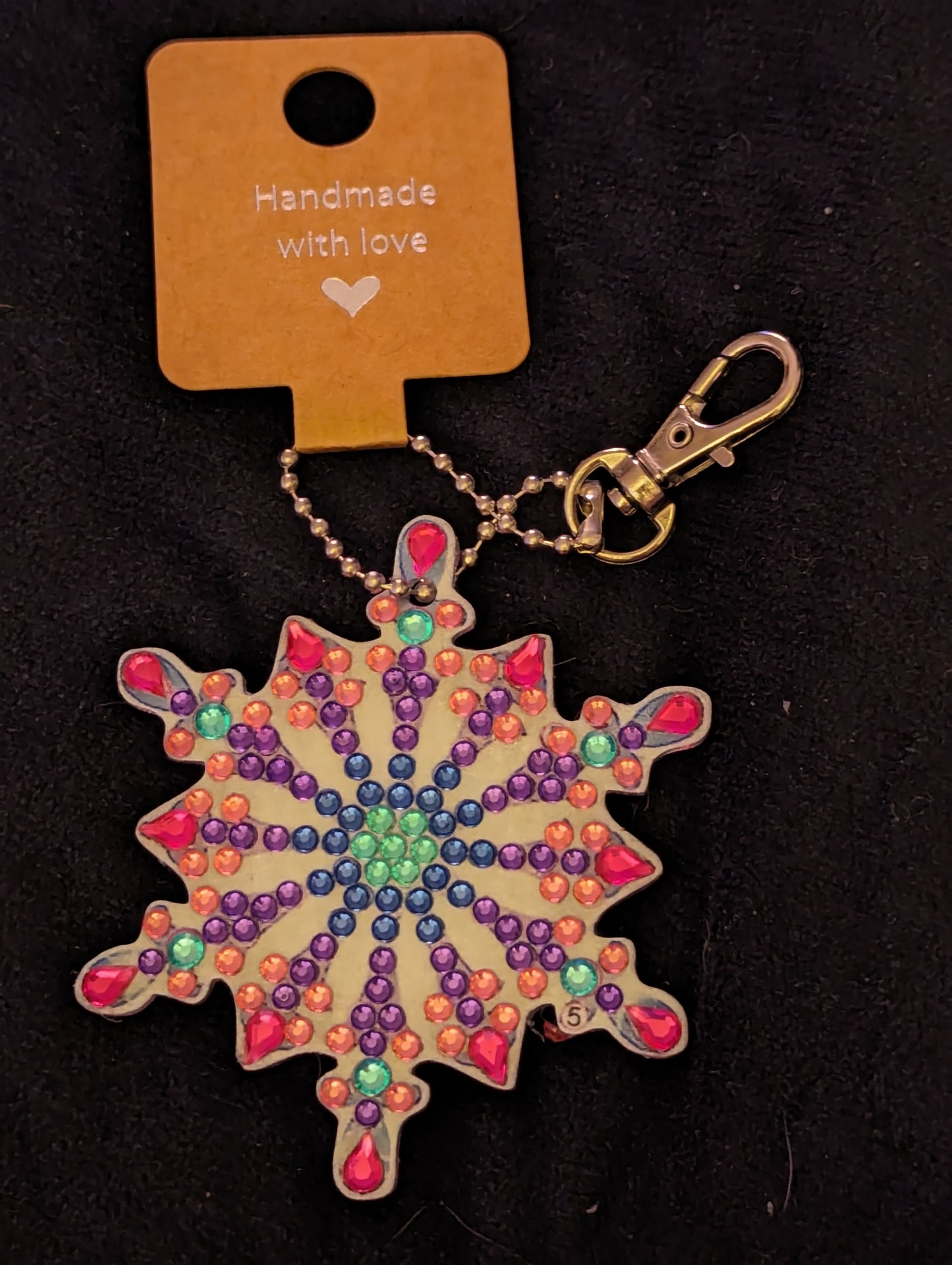 Snowflake Diamond Keychain