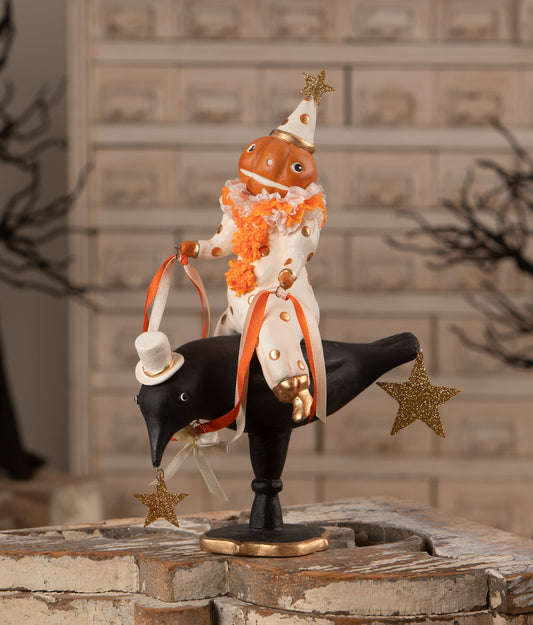 Pumpkinhead on Crow | Halloween Decor | Bethany Lowe