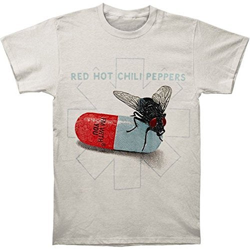 Red Hot Chili Peppers Men'S Red Hot Chili Peppers Fly Prints T-Shirt, Grey, X-Large [T-Shirt]